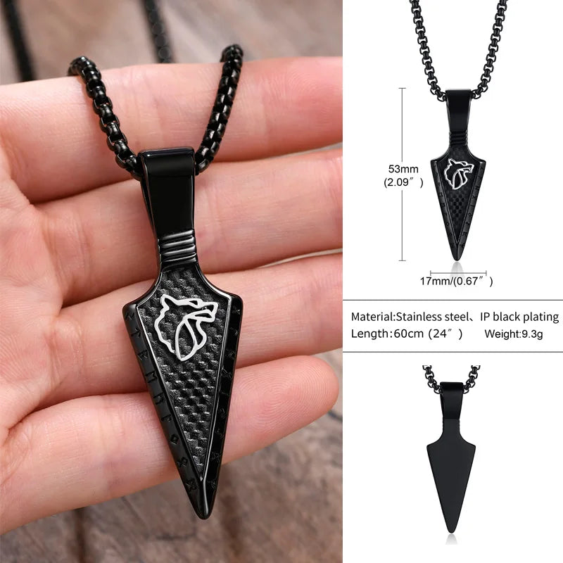 Mjolnir Thor's Hammer Necklace - Stainless Steel Viking Pendant