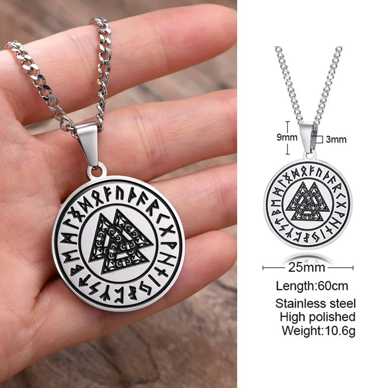 Mjolnir Thor's Hammer Necklace - Stainless Steel Viking Pendant