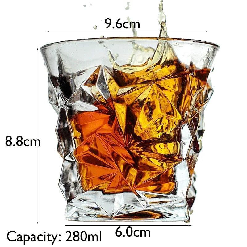Hexagon Whiskey Glass - 300ml Old Fashioned Tumbler