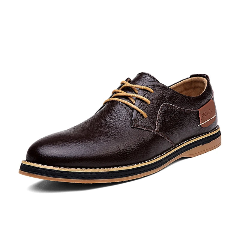 Leather Oxford Dress Shoes - Italian Brogue Loafers