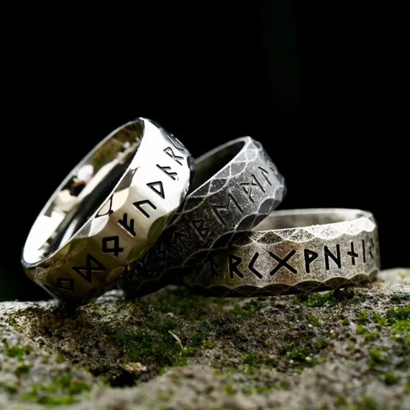 Viking Rune Ring - Odin Stainless Steel Norse Amulet