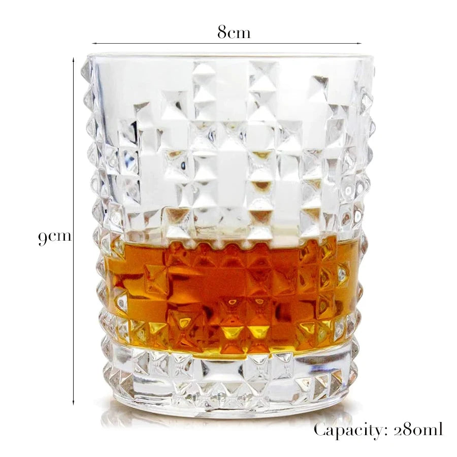 Hexagon Whiskey Glass - 300ml Old Fashioned Tumbler