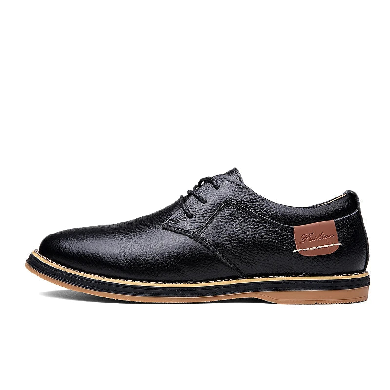Leather Oxford Dress Shoes - Italian Brogue Loafers