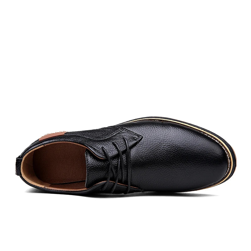Leather Oxford Dress Shoes - Italian Brogue Loafers