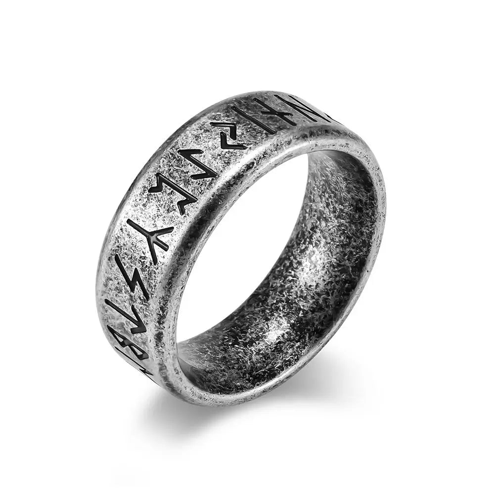 Viking Rune Ring - Odin Stainless Steel Norse Amulet