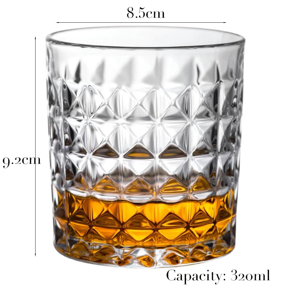 Hexagon Whiskey Glass - 300ml Old Fashioned Tumbler
